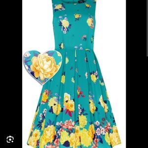 NWT Dolly and Dotty Vintage-Inspired Turquoise Swing Dress US 12